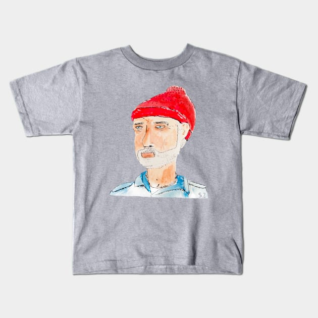 Captain Zissou Kids T-Shirt by wakkala